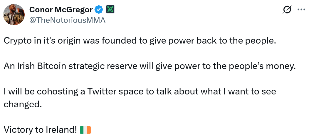 Nguồn: Conor McGregor