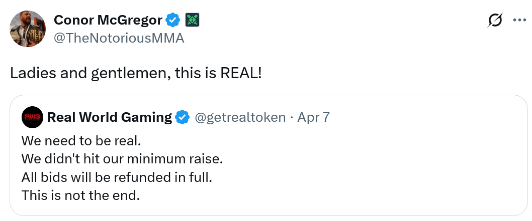 Nguồn: Conor McGregor