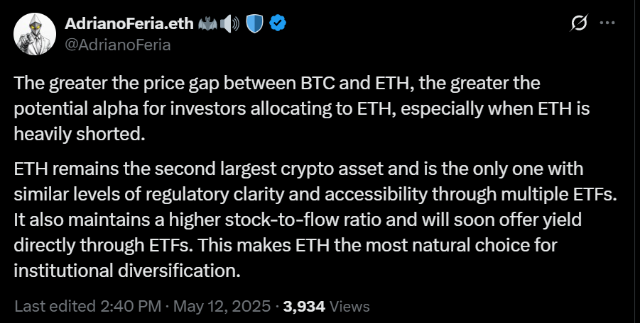 ETH Institutional Diversification
