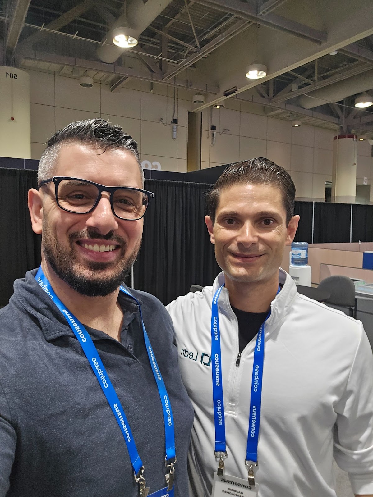 Cointelegraph’s Sam Bourgi and Ledn’s Mauricio di Bartolomeo.