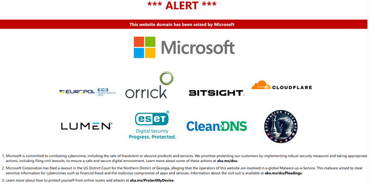 Domains seized by Microsoft. Source: Microsoft Blog