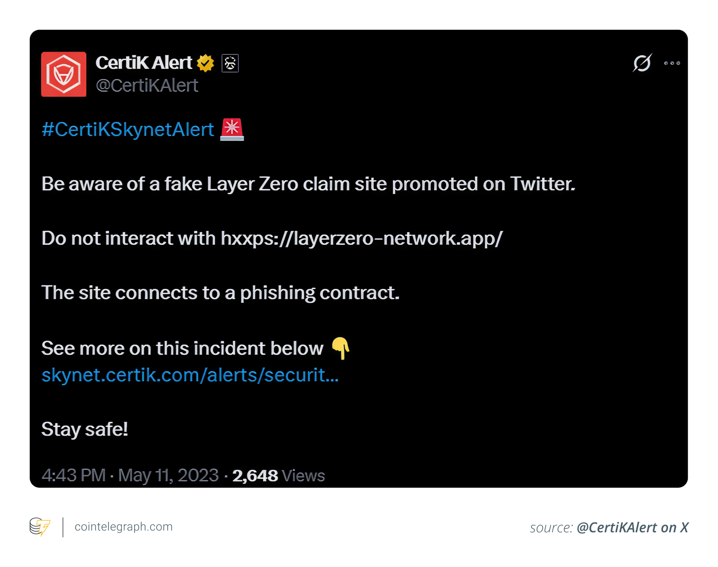 Certik Alert