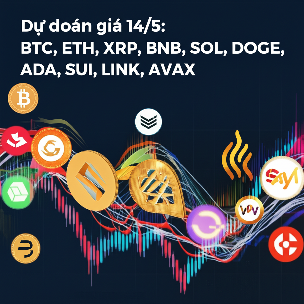 du doan gia 14 5 btc eth xrp bnb sol doge ada sui link