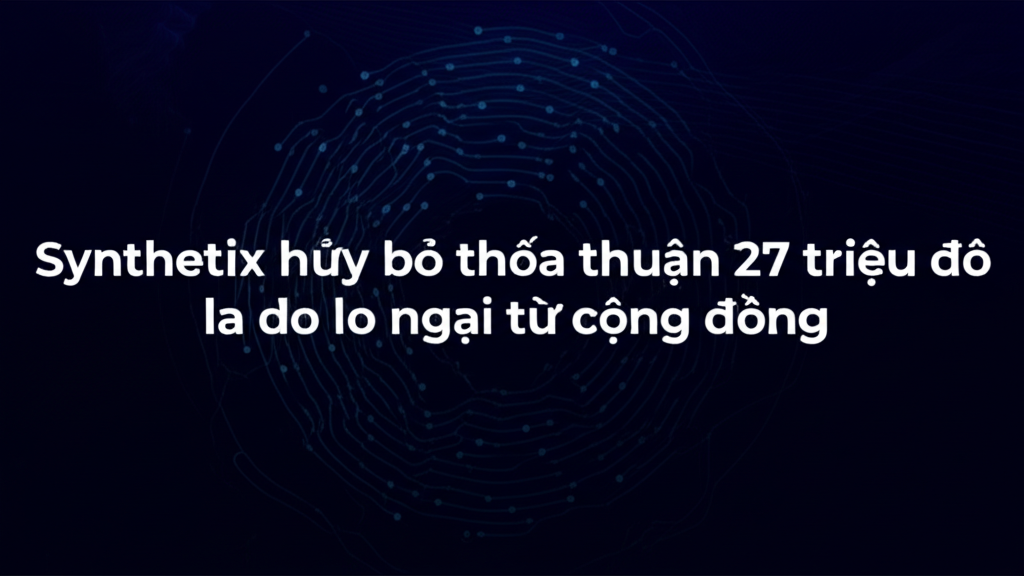synthetix huy bo thoa thuan 27 trieu do la do lo ngai tu cong dong