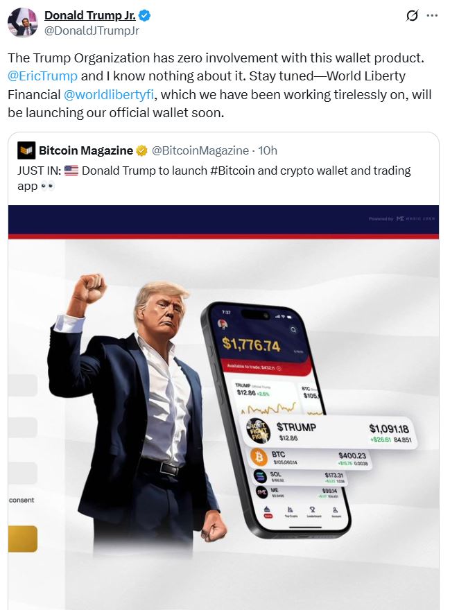 Source: Donald Trump Jr.