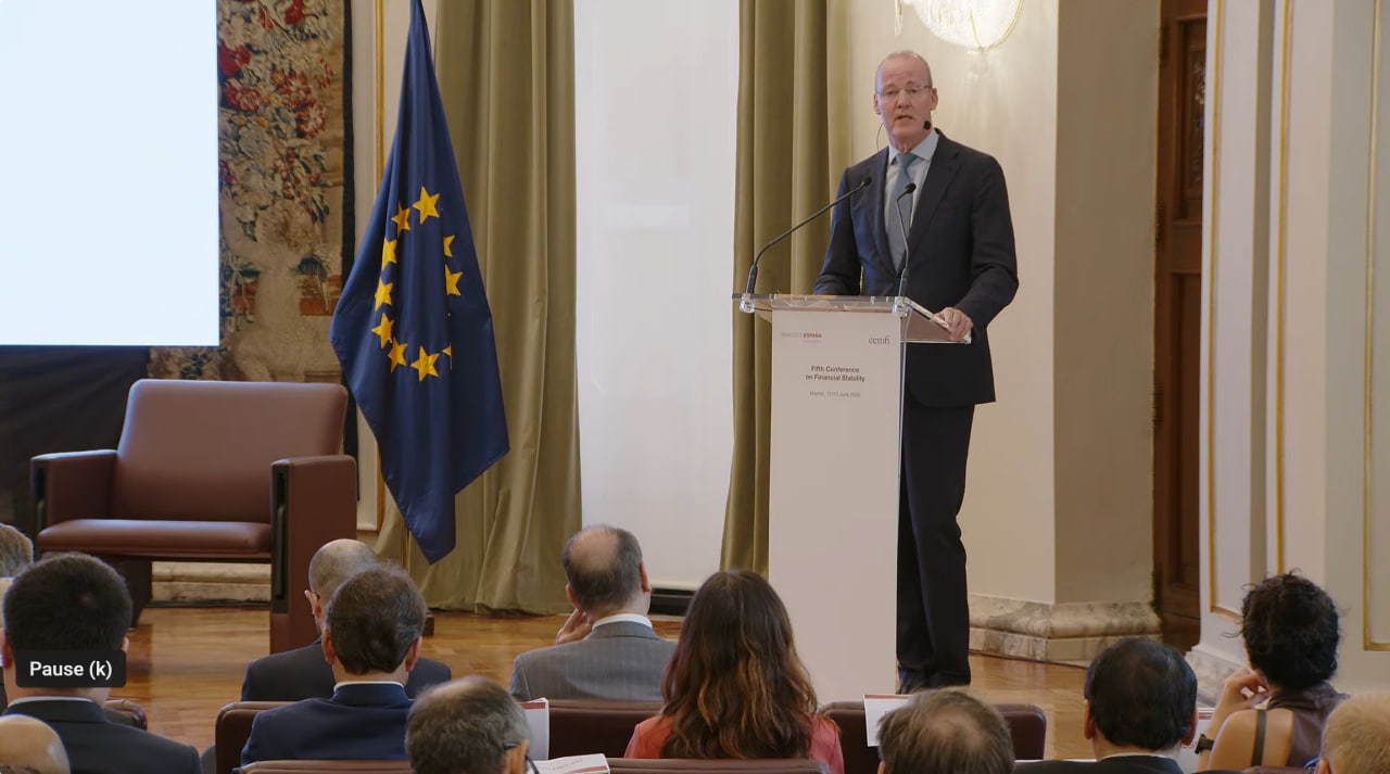 FSB Chair Klaas Knot speaking in Madrid. Source: YouTube