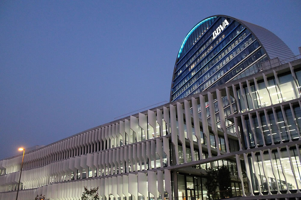BBVA headquarters in Madrid. Source: Wikimedia Commons