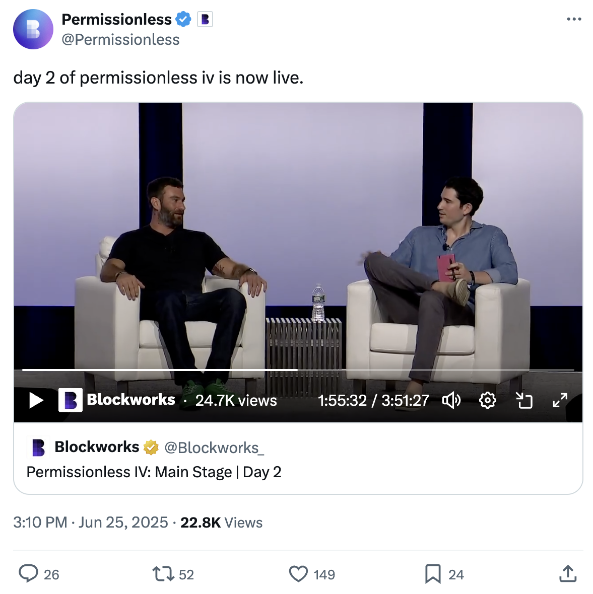 Zak Folkman talking to Blockworks' Jason Yanowitz