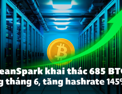 cleanspark khai thac 685 btc trong thang 6 tang hashrate 145 yoy
