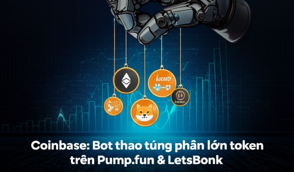 coinbase bot thao tung phan lon token tren pump fun letsbonk